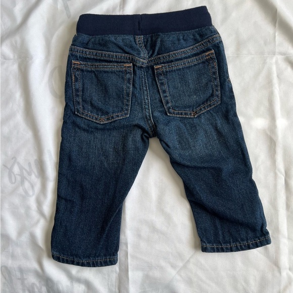 Baby Gap Denim Jeans with Navy Tie Waistband Size 12-18 Months - Picture 8 of 11